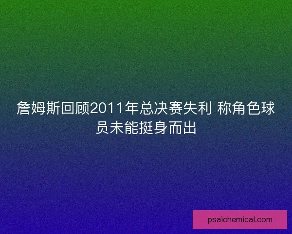 詹姆斯回顾2011年总决赛失利 称角色球员未能挺身而出