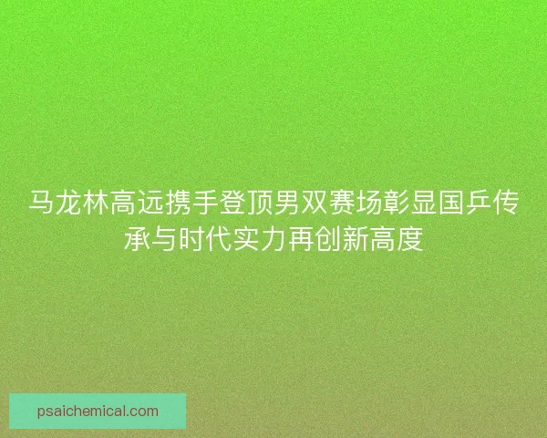 马龙林高远携手登顶男双赛场彰显国乒传承与时代实力再创新高度
