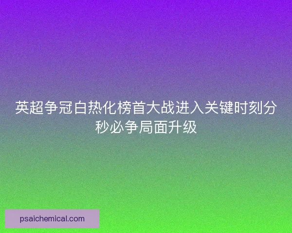 英超争冠白热化榜首大战进入关键时刻分秒必争局面升级