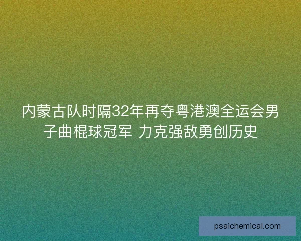 内蒙古队时隔32年再夺粤港澳全运会男子曲棍球冠军 力克强敌勇创历史 内蒙古队时隔32年再夺粤港澳全运会男子曲棍球冠军 力克强敌勇创历史